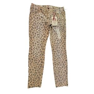 LEI Ashley Low Rise Skinny Jeans Women's Size 9 Leopard Print Casual Pants